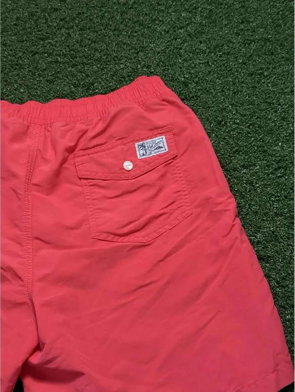 Polo Ralph Lauren Swim Trunks Mens Small Pink Traveler Classic Mesh Lined 7”
